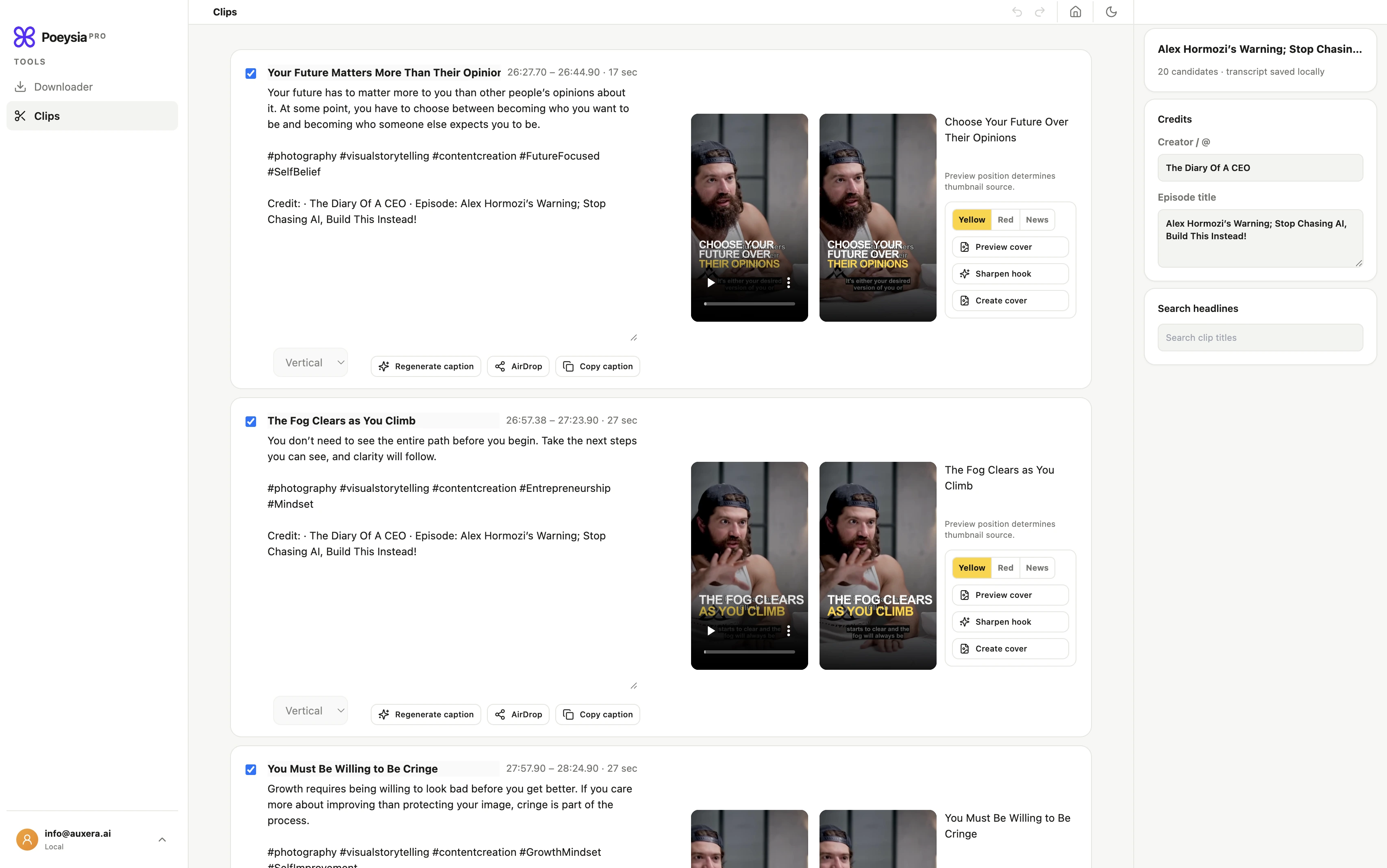PoeysiaPRO light workspace