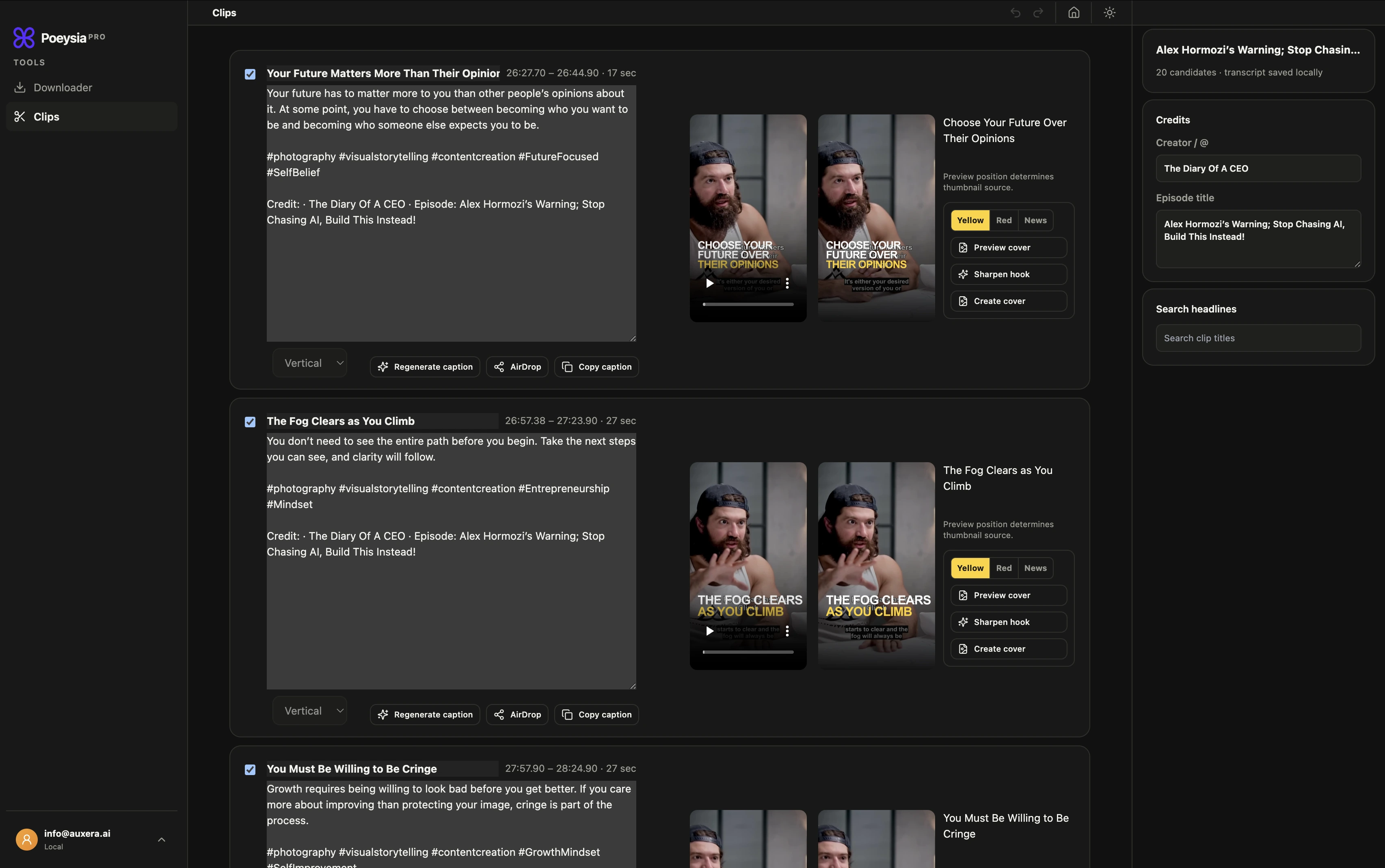 PoeysiaPRO dark workspace