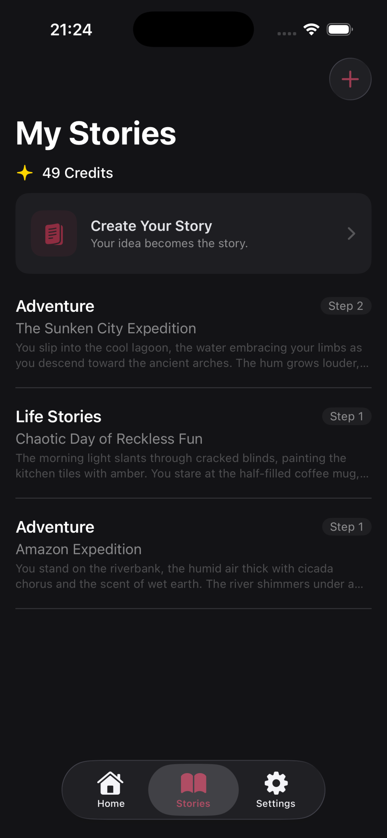 Poeysia Storytelling continue screen