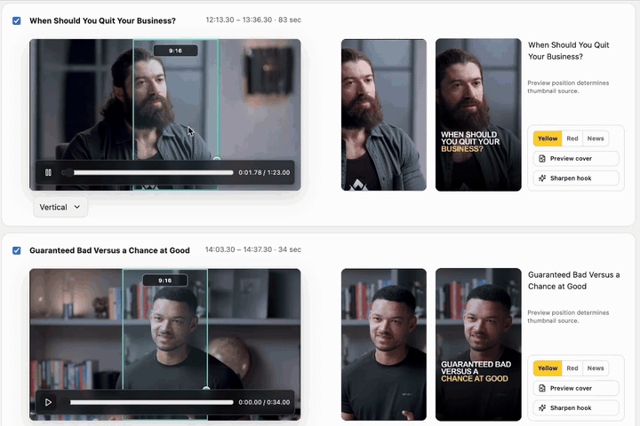 PoeysiaPRO framing controls for positioning a source in Vertical and Split layouts